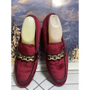 XQWFH Men's Velvet Loafers,Mens Dress Shoes with Gold Chain, Slip On Flats...